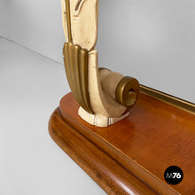 Load image into Gallery viewer, Wall console in wood and mirror, 1940s
