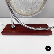 Carica l&#39;immagine nel visualizzatore di Gallery, Table lamp with crafted glass, metal and wood, 1980s
