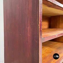 Load image into Gallery viewer, Bookcase in red wood, 1940s
