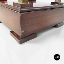 Load image into Gallery viewer, Pedestal in wood and brass, mid 1800s
