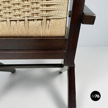 Charger l'image dans la galerie, Wood and straw armchairs, 1940s
