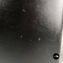 将图片加载到图库查看器，Office armchair in black leather and metal, 1980s
