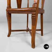 Carica l&#39;immagine nel visualizzatore di Gallery, Tub chair in wood and straw, 1930s
