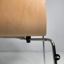 将图片加载到图库查看器，Chair in light wood and metal, 1980s
