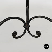 画像をギャラリービューアに読み込む, Black metal console with mirror, late 1800s

