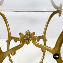 Load image into Gallery viewer, Coffee table in glass and brass, 1960s
