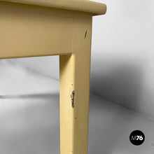 Load image into Gallery viewer, Dining table in white and aqua green wood, 1940s
