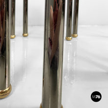 Charger l&#39;image dans la galerie, Coffe tables in metal and glass, 1980s

