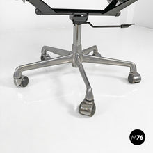 Load image into Gallery viewer, Dark grey leather office chair by Charles and Ray Eames for ICF, 1970s
