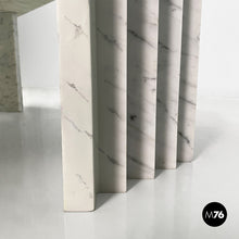 Load image into Gallery viewer, Rectangular coffe table in white marble by Carlo Scarpa, 1980s
