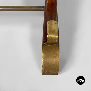 Dining tables in wood and brass, 1930s
