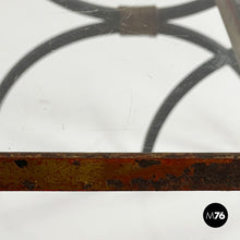 Load image into Gallery viewer, Stackable metal and glass coffee tables, 1940s
