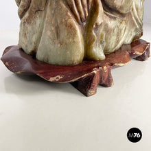 Charger l&#39;image dans la galerie, Buddha sculpture in jade and wood, 1950s
