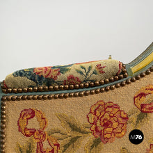 Load image into Gallery viewer, Bench in wood and fabric, 1800s
