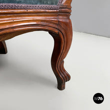 将图片加载到图库查看器，Sofa in light blue velvet and wood, 1930s
