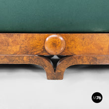 Carica l&#39;immagine nel visualizzatore di Gallery, Daybed in green fabric and wood, 1940s
