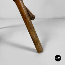 Load image into Gallery viewer, Pedestal in brown leather and bamboo, 1930s
