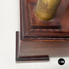 Load image into Gallery viewer, Pedestal in wood and brass, mid 1800s

