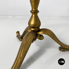 Load image into Gallery viewer, Coffee table in brass and wood with marble effect, 1960s
