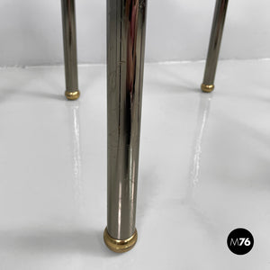 Coffe tables in metal and glass, 1980s