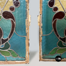 Charger l'image dans la galerie, Tall stained-glass windows with roses, 1910s
