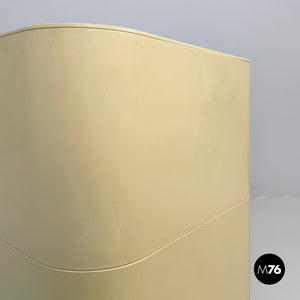 White plastic modular chest of drawers by Anna Castelli for Kartell, 1970s