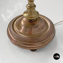 Load image into Gallery viewer, Velvet and brass floor lamp, 1940s
