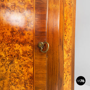 Corner wood consoles with black marble top, 1700s