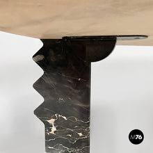 Load image into Gallery viewer, Wall console in black and pink marble, 1980s
