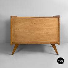 将图片加载到图库查看器，Chest of drawers in wood and rattan, 1960s
