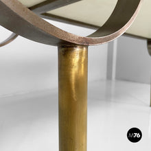 将图片加载到图库查看器，Console in wood and brass, 1980s
