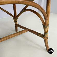 Load image into Gallery viewer, Two-seater outdoor bench in rattan, early 1900s
