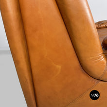 Carica l'immagine nel visualizzatore di Gallery, Brown leather armchairs, 1970s
