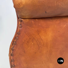 Load image into Gallery viewer, Armchairs in brown leather, 1920s
