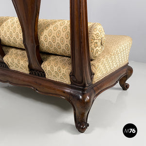 Armchairs in wood and fabric, 1930s