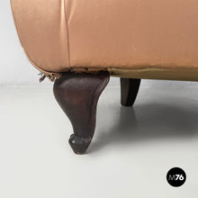 将图片加载到图库查看器，Armchairs in pink and beige silk, 1940s
