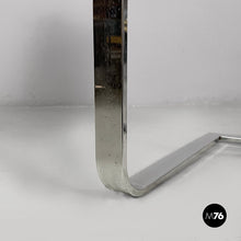 画像をギャラリービューアに読み込む, Chair in black leather and steel, 1980s
