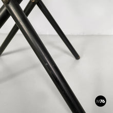 画像をギャラリービューアに読み込む, Folding chair in black wood and metal, 1980s
