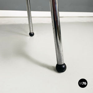 Chairs in black wood and metal rod, 1980s