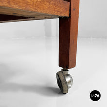 Load image into Gallery viewer, Cart with bar compartment in wood and glass, late 1800s
