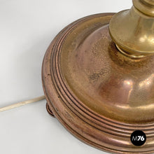 Load image into Gallery viewer, Velvet and brass floor lamp, 1940s
