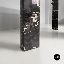 Load image into Gallery viewer, Wall console in black and pink marble, 1980s
