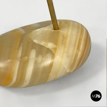 Load image into Gallery viewer, Brass and onyx table lamp LTA1 Sasso by Luigi Caccia Dominioni for Azucena, 1950s
