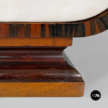 将图片加载到图库查看器，Armchairs in wood and white leatherette, 1930s
