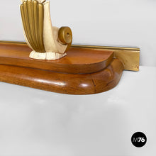 Load image into Gallery viewer, Wall console in wood and mirror, 1940s
