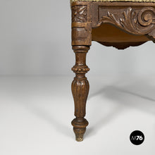 Charger l'image dans la galerie, Wooden armchairs with floral fabric, late 19th century

