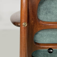 画像をギャラリービューアに読み込む, Green velvet armchairs, 1950s
