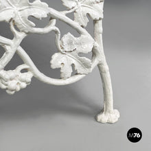 Load image into Gallery viewer, Wooden and white cast iron bench, 1930s
