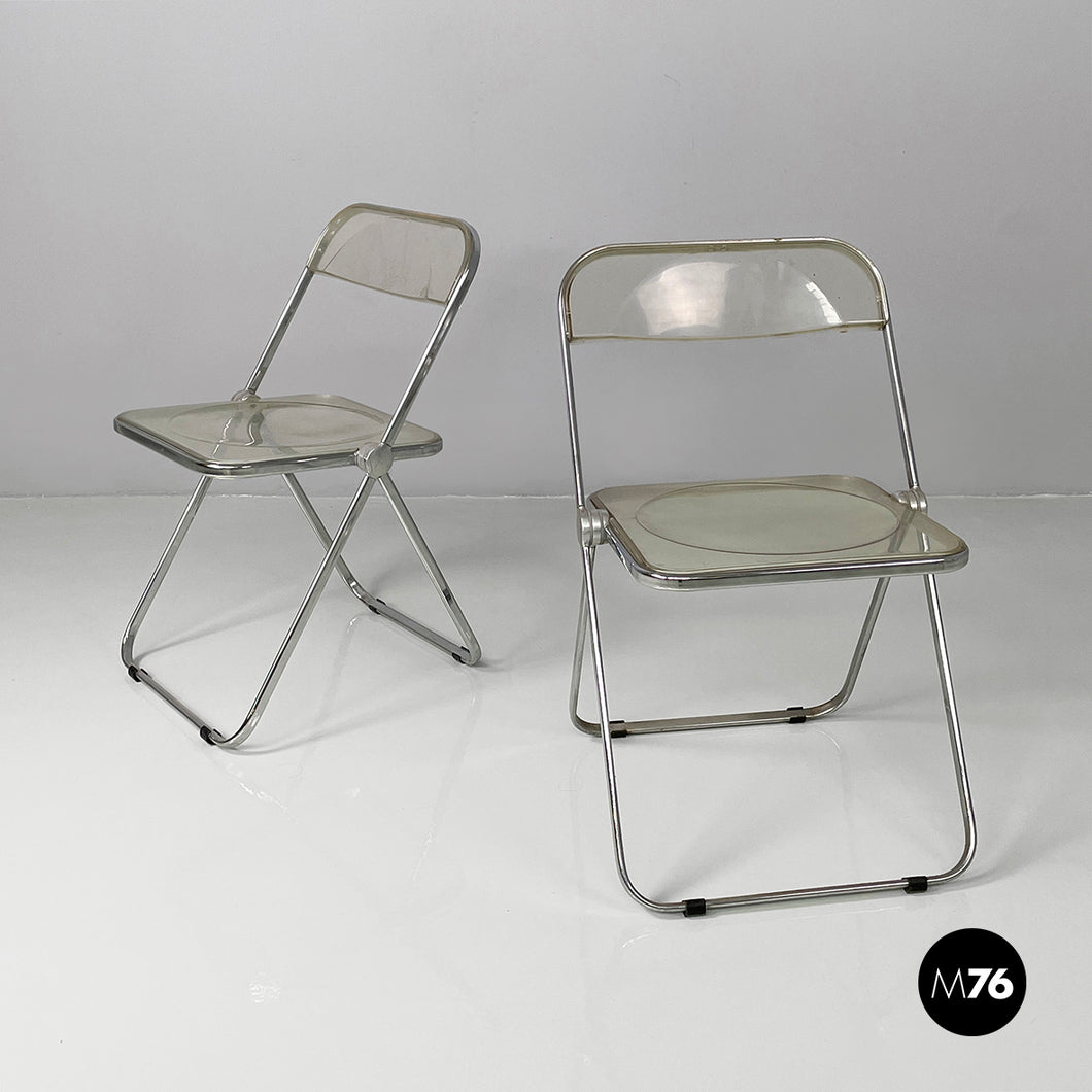 Chairs Plia by Giancarlo Piretti for Anonima Castelli, 1970s