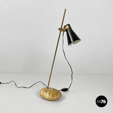Load image into Gallery viewer, Brass and onyx table lamp LTA1 Sasso by Luigi Caccia Dominioni for Azucena, 1950s
